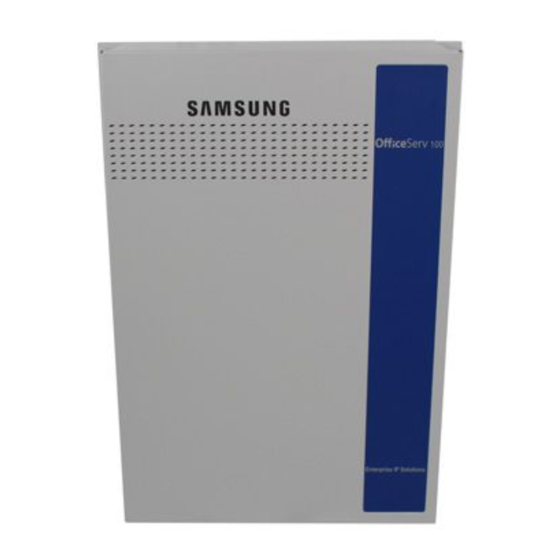 Samsung OFFICESERV 100 Series System Administration & Special Features Manual