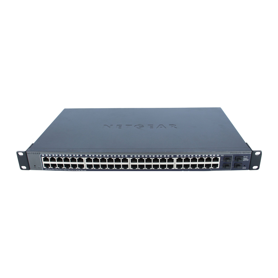 NETGEAR ProSafe GS748T Operating Instructions Manual