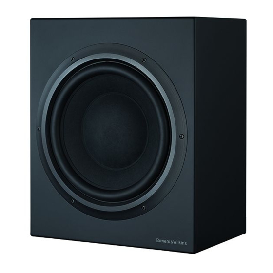 Bowers & Wilkins CT SW12 Manuals