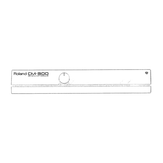 Roland CM-300 Owner's Manual