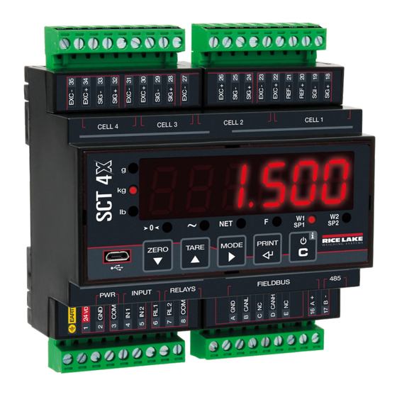 Rice Lake SCT-4X-AN Quick Start Manual