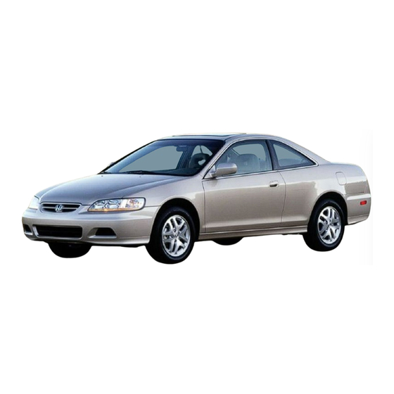 Honda 2001 Accord Coupe Owner's Manual