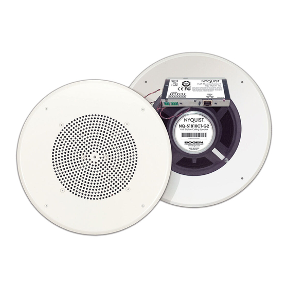 Bogen Nyquist NQ-S1810CT-G2 Installation Manual