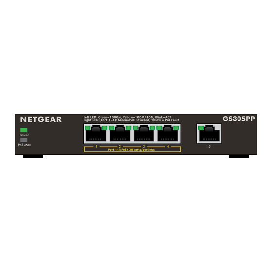 NETGEAR GS305PPv3 Installation Manual