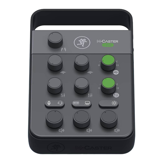 Mackie M-CASTER STUDIO Quick Start Manual