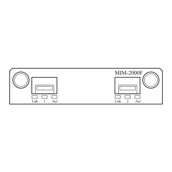 Paradyne Micro Interface Module MIM-2000F Installation Instructions Manual