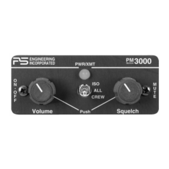 PS Engineering PM3000 Installation And Operation Manual