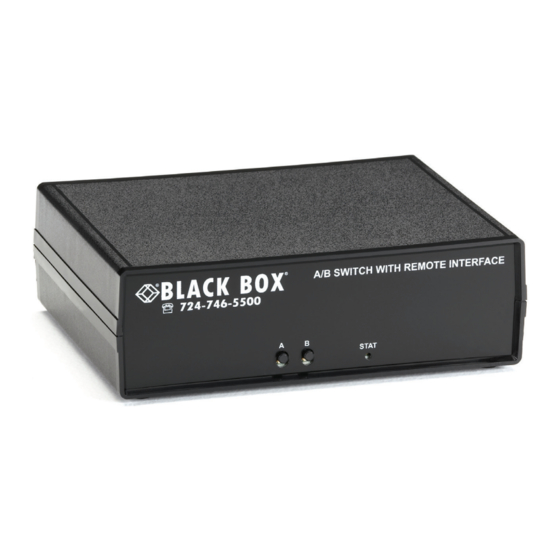 Black Box SW1046A Manual