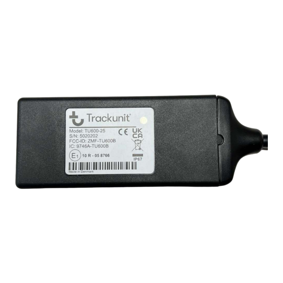 Trackunit TU600B Manuals