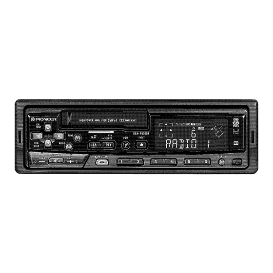 User Manuals: Pioneer KEH-P5700R Car Receiver