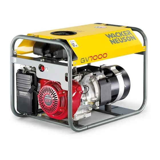 Wacker Neuson GV 7000A Operator's Manual