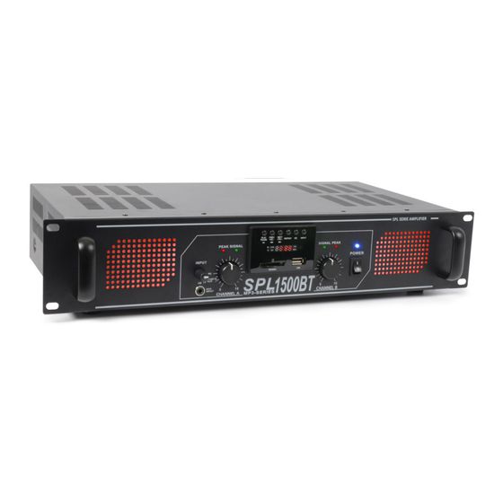 Tronios SPL 1500MP3 BT Power Amplifier Manuals