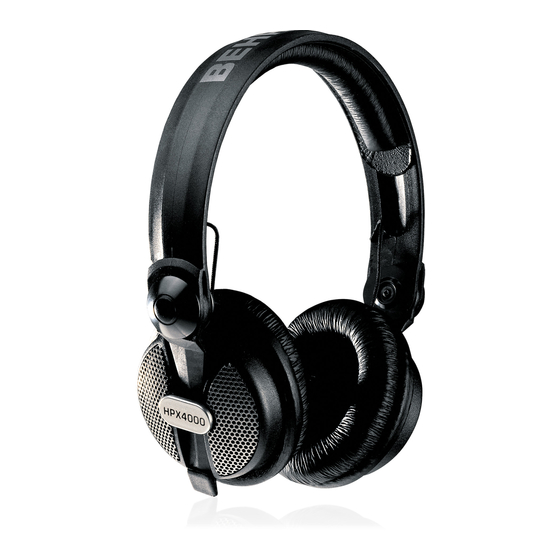 Behringer HPX4000 Quick Start Manual