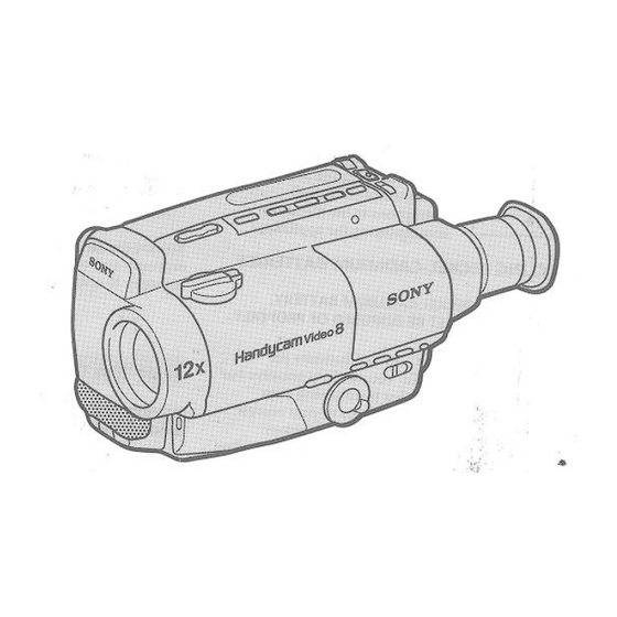 Sony Handycam CCD-TR84 Operation Manual