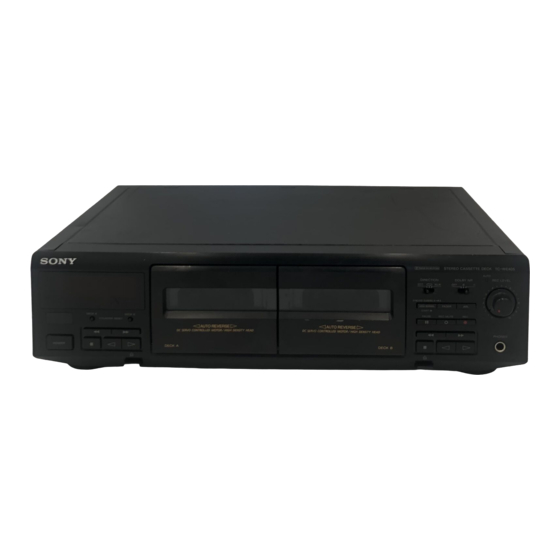 Sony TC-WE405 Operating Instructions Manual