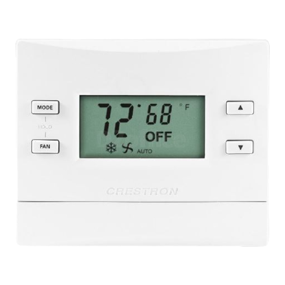Crestron infiNET CHV-TSTATRF Quick Start Manual