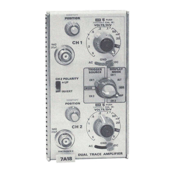 Tektronix 7A18 Instruction Manual