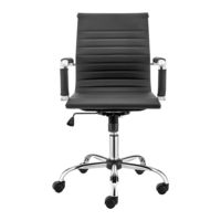 Ergolux ATTICUS CHROME METAL CHAIR ELOFFCHRMEB User Manual