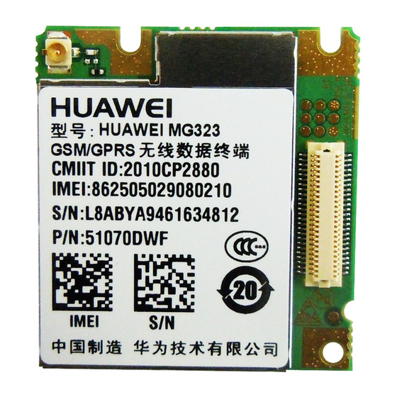 Huawei MG323 Hardware Manual