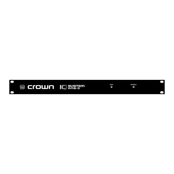 Crown IQ system AMB-5 Product Reference