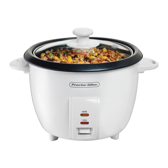 Proctor-Silex RC13 Rice Cooker Steamer Manuals
