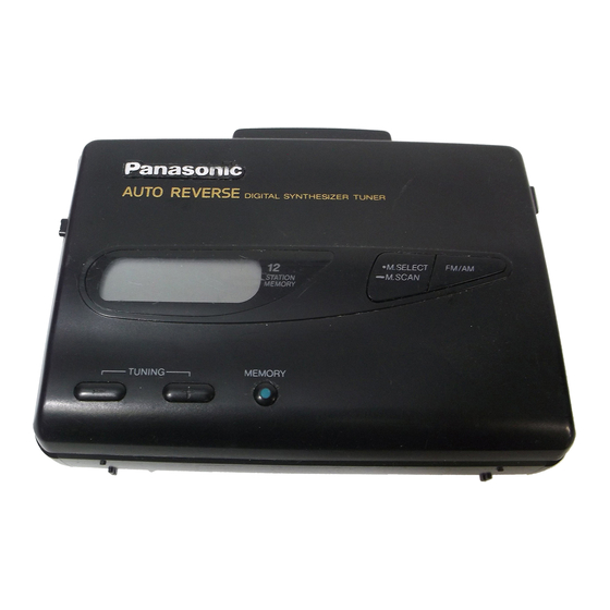 Panasonic RQ-V185 Operating Instructions Manual