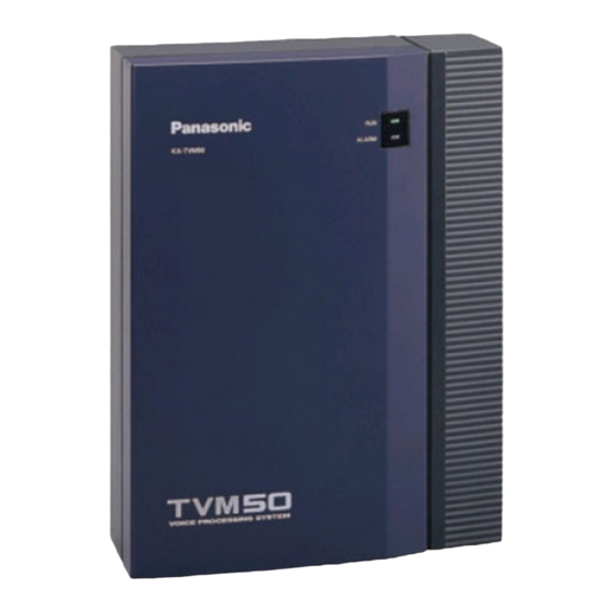 Panasonic KX-TVM50 Programming Manual
