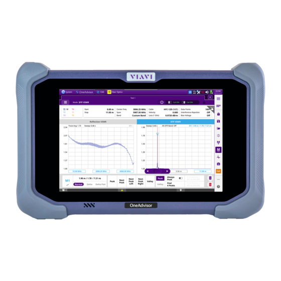 Viavi OneAdvisor-800 Quick Card User Manual