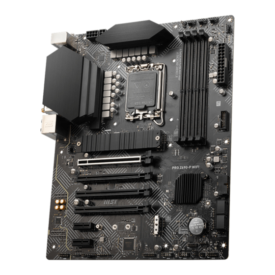 MSI PRO Z690-P WIFI Manuals