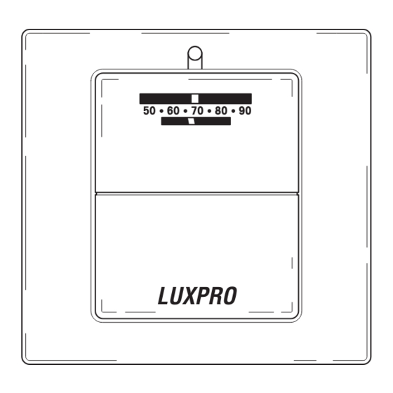 Lux Products LUXPRO PSM30SA Installation And Operating Instructions