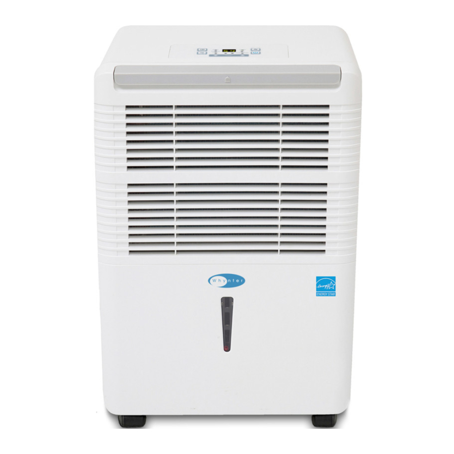 Whynter ENERGY STAR RPD-501WP - Portable Dehumidifier Manual