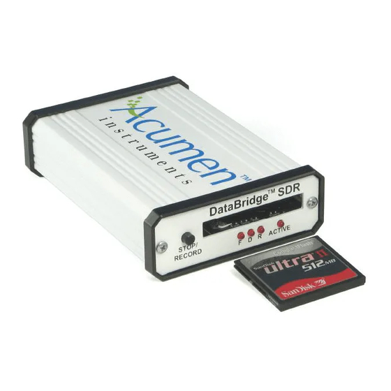 Acumen DataBridge SDR2-CF Configuration Manual