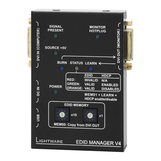 Lightware EDID MANAGER V4 Quick Start Manual