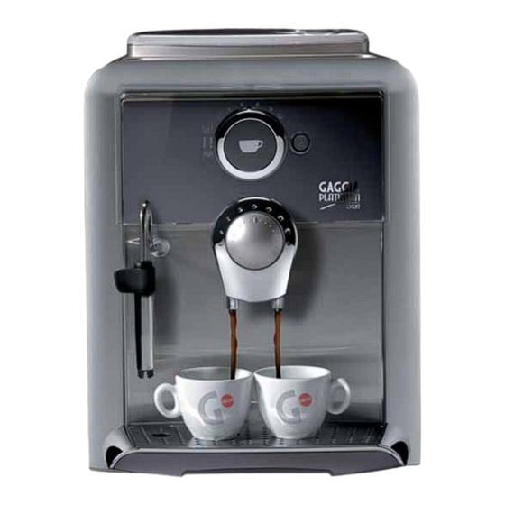 Gaggia 10002842 Operation And Maintenance Manual