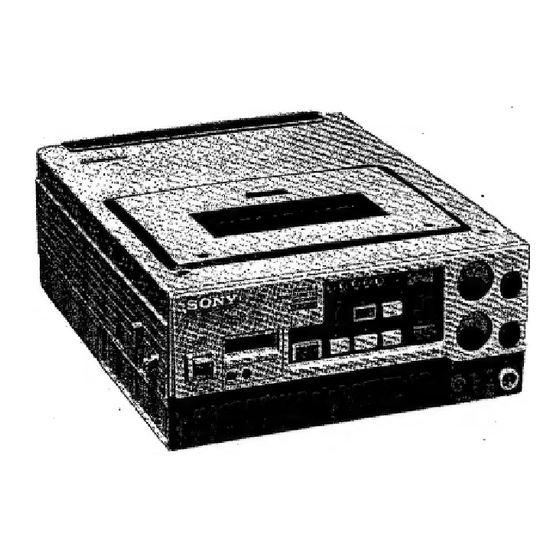 Sony U-matic S VO-6800PS Operating Instructions Manual