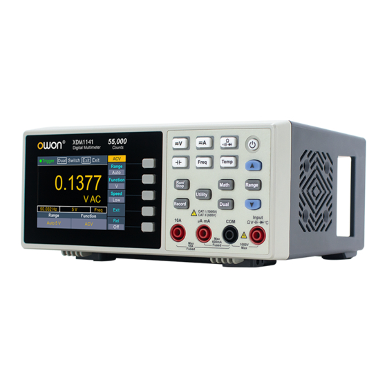 Owon XDM1141 User Manual