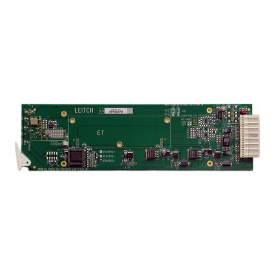 Harris VCA6800+ Installation And Operation Manual