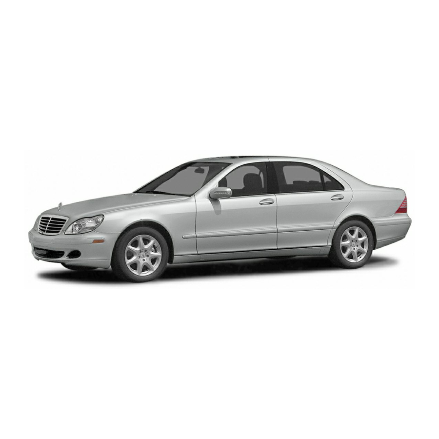 Mercedes-Benz 2001 S 500 Operator's Manual
