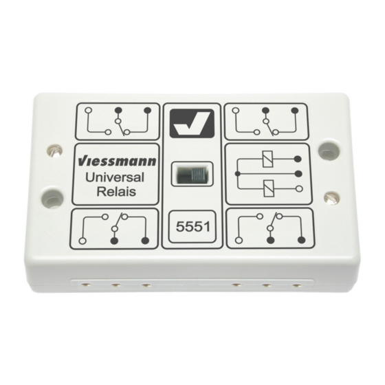 Viessmann 5551 Operating Instructions