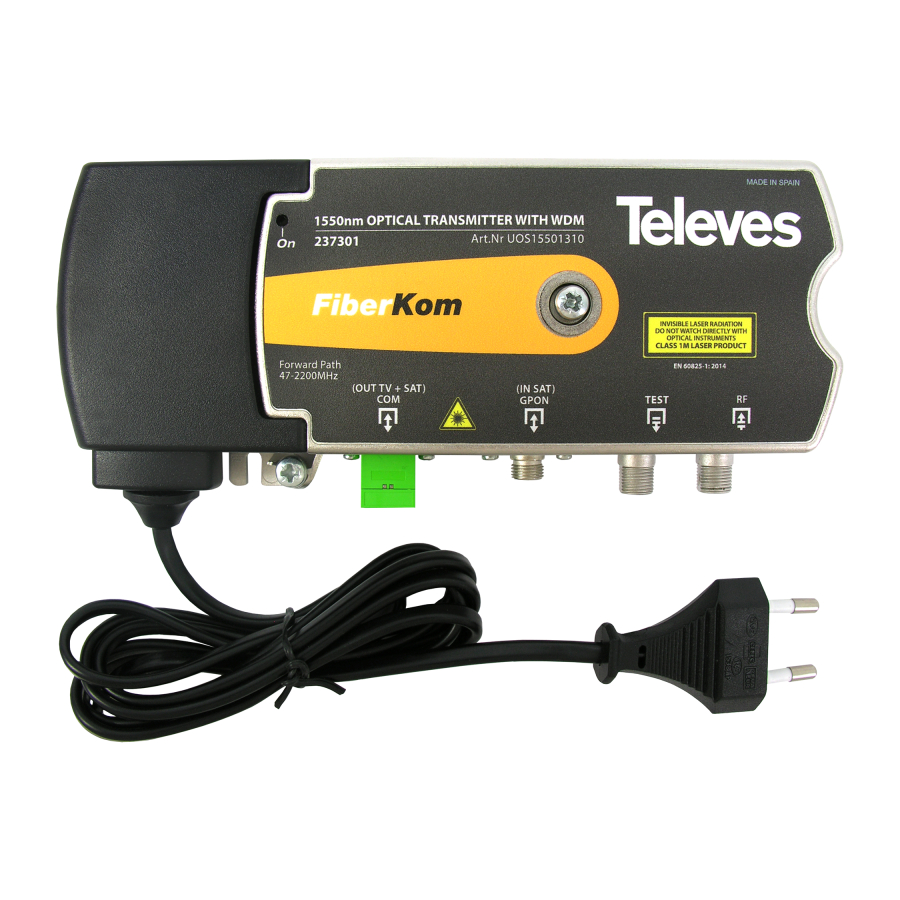 Televes FiberKom 237301 Manual