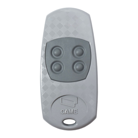 CAME Top-434EE Quick Start Manual