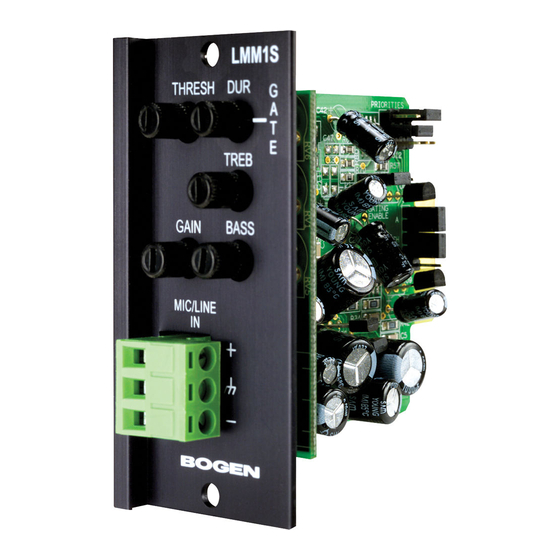 User Manuals: Bogen LMM1S Mic Input Module