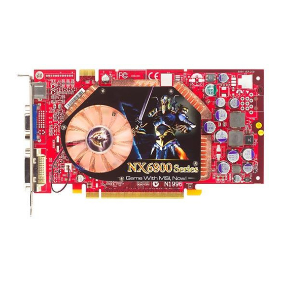 MSI NX6800XT-TD128E Quick Installation Manual