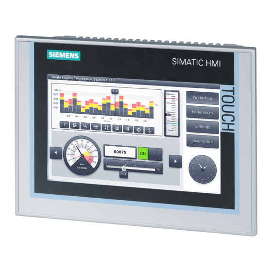Siemens SIMATIC HMI TP1200 Comfort Operating Instructions Manual