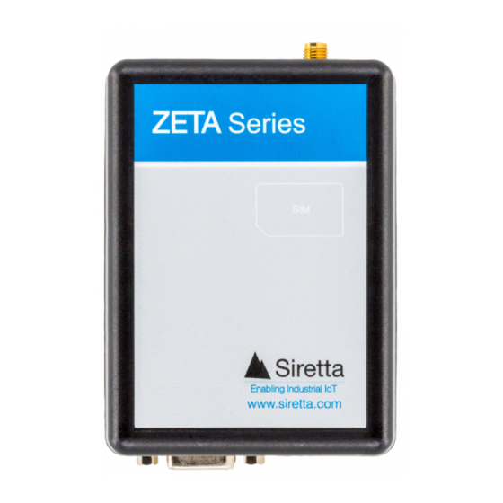 SIRETTA ZETA- P Series Hardware Manual