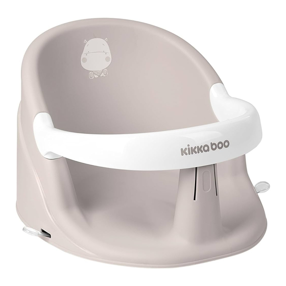KIKKA BOO Hippo Bath seat Quick Start Manual