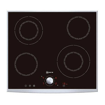 NEFF T1543N0 Electric Cooktop Manuals