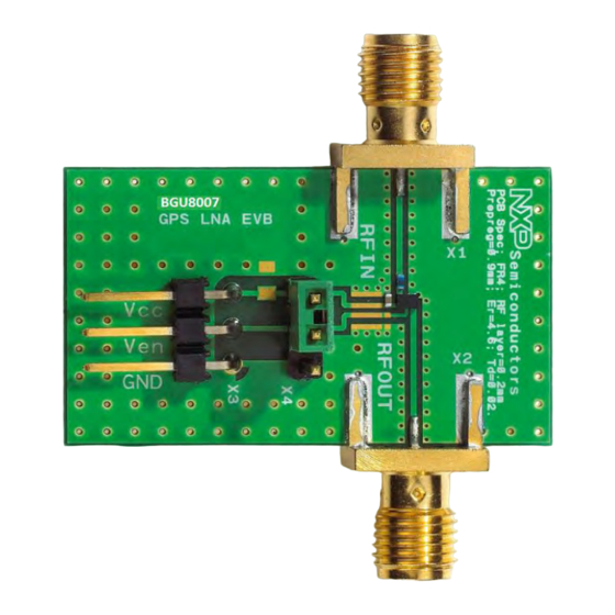 NXP Semiconductors BGU8007 GPS LNA EVB User Manual