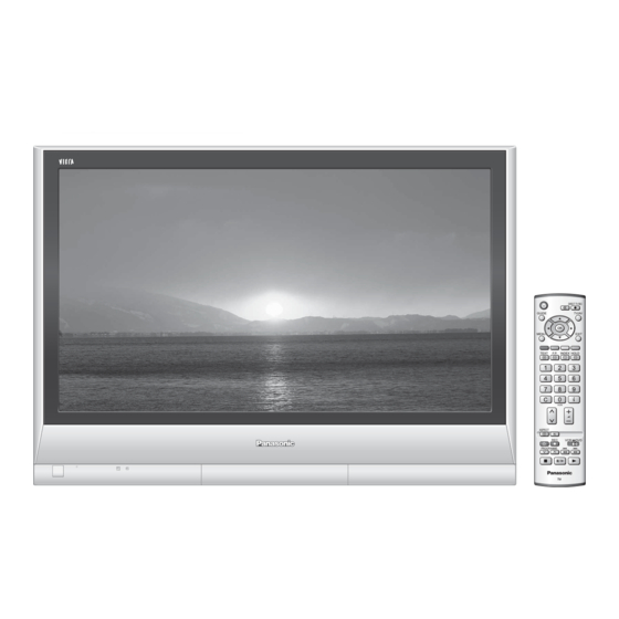 Panasonic Viera TH-37PV60E Gebruiksaanwijzing