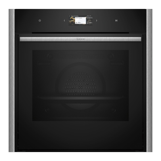 NEFF B69CS7K 0 Series User Manual And Installation Instructions